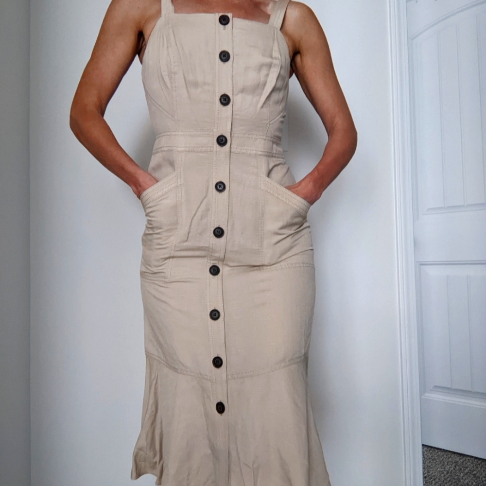 Linen blend dress